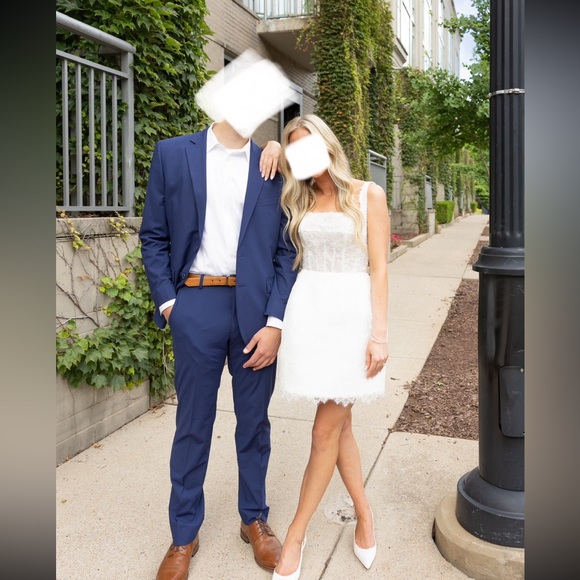 UNTAMED PETALS BY AMANDA JUDGE White Lace Mini Dress - Picture 10 of 11